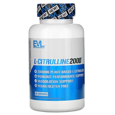 EVLution Nutrition L-Citrulline2000, 2,000 mg, 90 Veggie Capsules