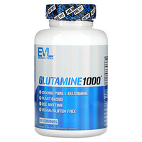 EVLution Nutrition, グルタミン1000、1,000mg、ベジカプセル120粒