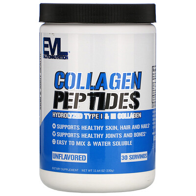 EVLution Nutrition Collagen Peptides, Unflavored, 11.64 oz (330 g)
