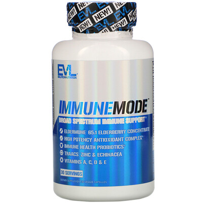 EVLution Nutrition ImmuneMode, Broad Spectrum Immune Support, 30 Veggie Capsules