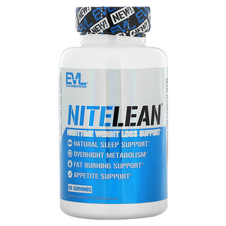 EVLution Nutrition, NiteLean, Gece Kilo Verme Desteği, 30 Sebze Kapsülü