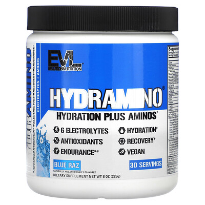 

EVLution Nutrition HydrAmino Blue Raz 8 oz (228 g)