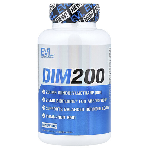 EVLution Nutrition, DIM200, 60 Veggie Capsules