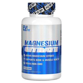 EVLution Nutrition, Magnezyum Sitrat, 60 Bitkisel Kapsül (Kapsül Başına 200 mg)