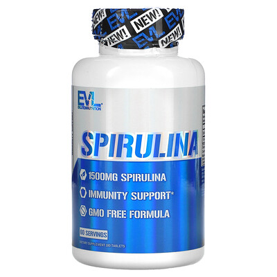 

EVLution Nutrition Spirulina, 500 mg, 180 Tablets