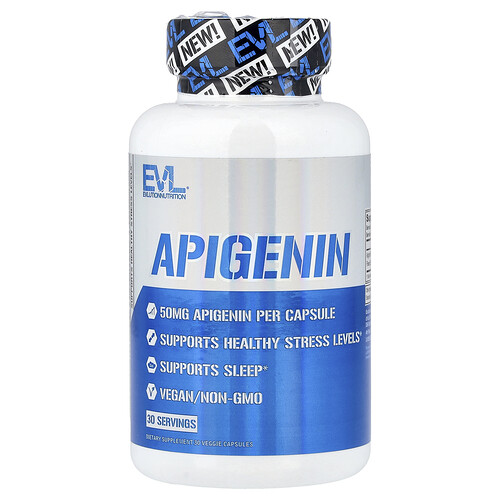 EVLution Nutrition, Apigenina, 50 mg, 30 cápsulas vegetales