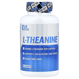 EVLution Nutrition, L-Theanine, 200 mg, 60 Veggie Capsules