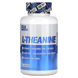 EVLution Nutrition, L-茶氨酸素食膠囊，200 毫克，60 粒