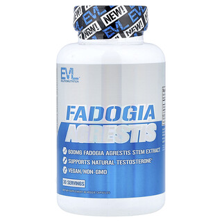 EVLution Nutrition, Fadogia agrestis, 600 mg, 30 cápsulas vegetales