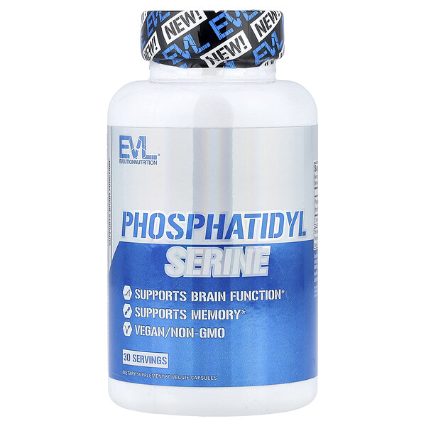 EVLution Nutrition Phosphatidyl Serine, 60 Veggie Capsules (150 mg per Capsule)