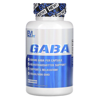 

EVLution Nutrition GABA 600 mg 60 Veggie Capsules