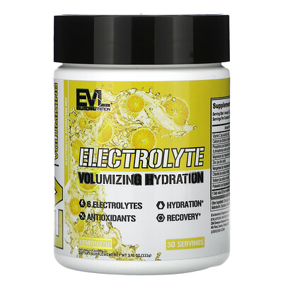 

EVLution Nutrition Electrolyte Volumizing Hydration Lemonade 3.91 oz (111 g)