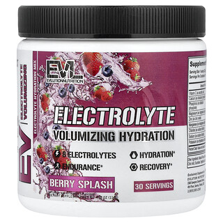 EVLution Nutrition, Hidratação Volumizante de Eletrólitos, Respingo de Frutos Silvestres, 114 g (4,02 oz)
