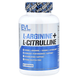 EVLution Nutrition, L-Arginin + L-Citrullin, 120 Vega kapszula