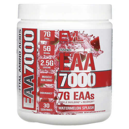 EVLution Nutrition, EAA 7000, Watermelon Splash, Wassermelonen-Geschmack, 282 g (9,9 oz.)