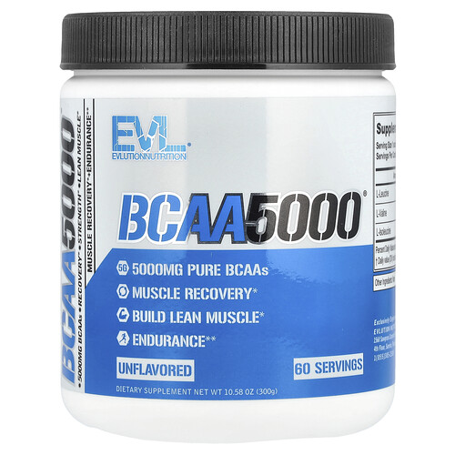EVLution Nutrition, BCAA5000, geschmacksneutral, 300 g (10,58 oz.)