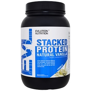 EVLution Nutrition, Комплексный протеиновый коктейль, натуральная ваниль, 2 фунта (909 г)