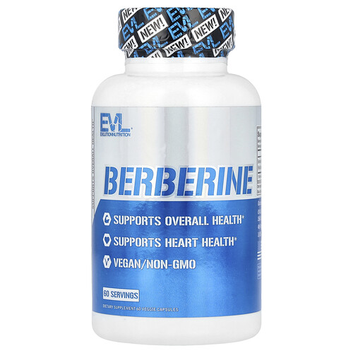 EVL ニュートリション EVLution Nutrition, ベルベリン、ベジカプセル60粒（1粒あたり500mg）
