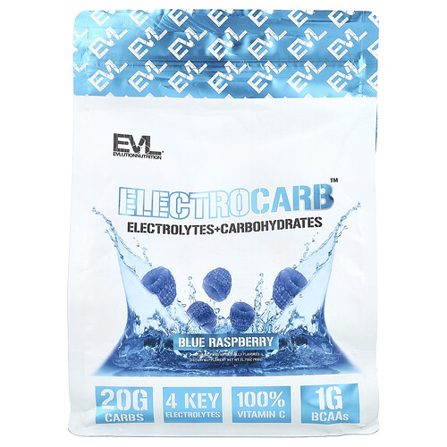 EVLution Nutrition, ElectroCarb™, Blue Raspberry, 31.75 oz (900 g)