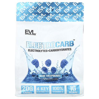 EVLution Nutrition, Electrocarb™, Electrolytes+Carbohydrates, Blue Rasberry, 31.75 oz (900 g)