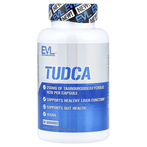 Evlution Nutrition TUDCA, 250 mg, 30 Veggie Capsules