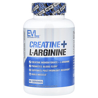 EVLution Nutrition, Creatine Plus L-Arginine, 120 plantaardige capsules