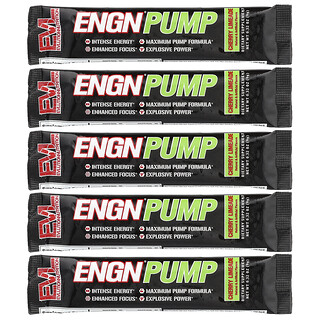 EVLution Nutrition, ENGN® Pump, Limada de cereza, 5 sobres, 9 g (0,32 oz) cada uno