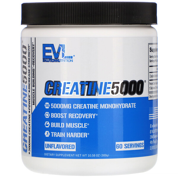EVLution Nutrition‏, CREATINE5000, Unflavored, 10.58 oz (300 g)
