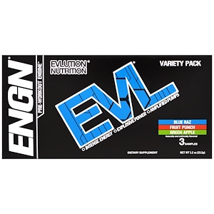 EVLution Nutrition, ENGN Pre-Workout Engine, Variety Pack, 3 Packets, 0.4 oz (11.2 g) Each