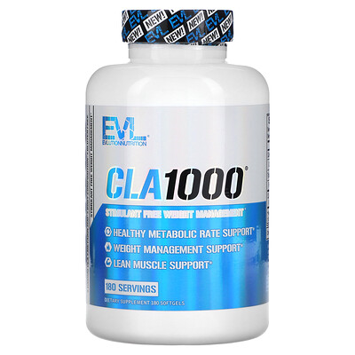 

EVLution Nutrition CLA1000 добавка для коррекции веса без стимуляторов 180 капсул