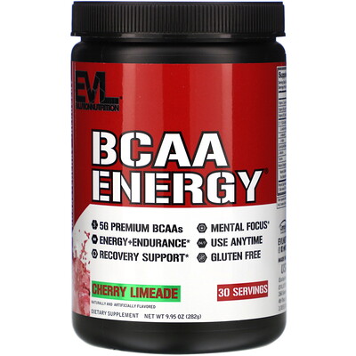 

EVLution Nutrition BCAA Energy, лаймад со вкусом вишни, 282 г (9,95 унции)