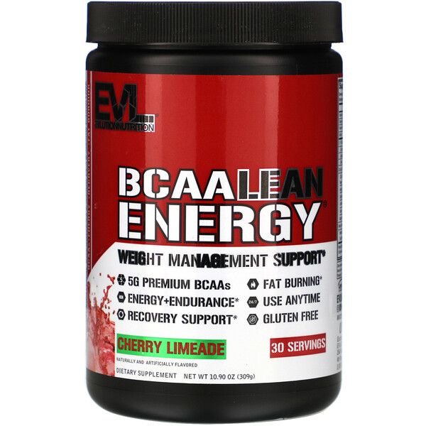 EVLution Nutrition, BCAA Lean Energy, Cherry Limeade, 10.90 oz (309 g)