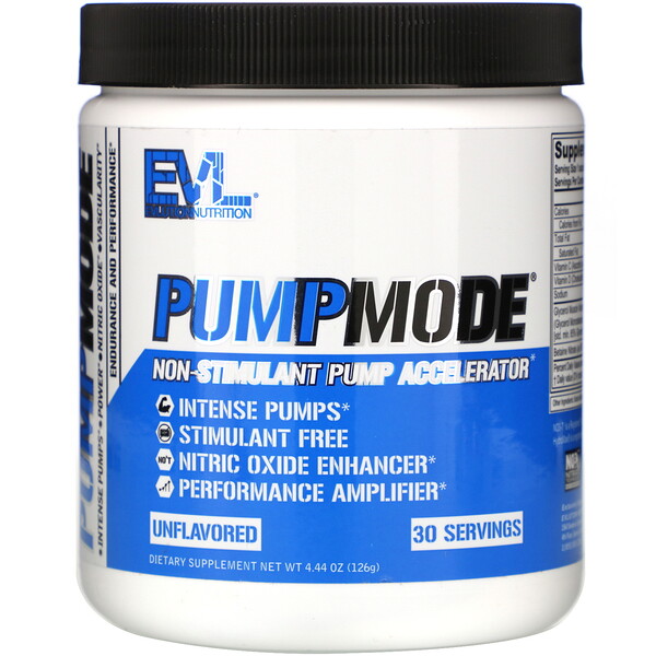 EVLution Nutrition‏, PumpMode, Non-Stimulant Pump Accelerator, 4.44 oz (126 g)