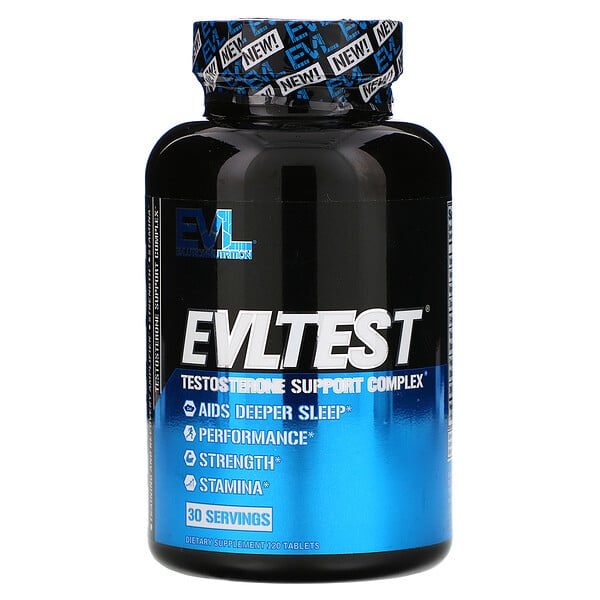 EVLution Nutrition, EVLTest, Testosteron-Unterstützungskomplex, 120 Tabletten