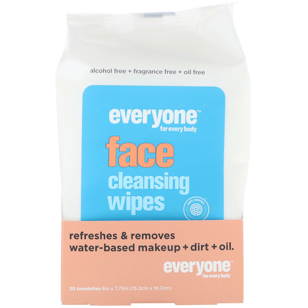 Everyone, Face, Cleansing Wipes, 30 Towelettes iHerb