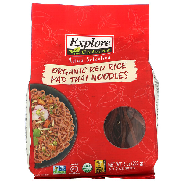 Explore Cuisine, Organic Red Rice Pad Thai Noodles, 8 oz (227 g)