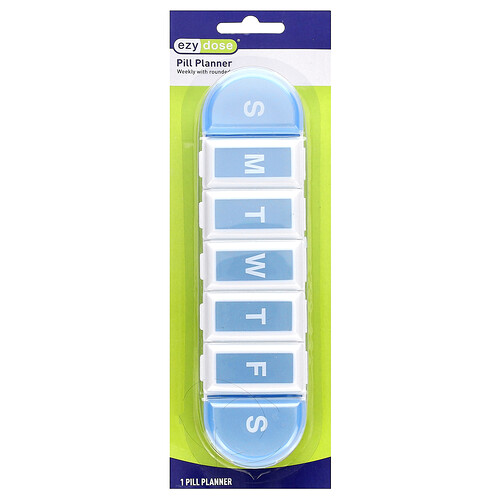 Ezy Dose, Pill Planner, Wekelijks met Afgeronde, 1 Pill Planner