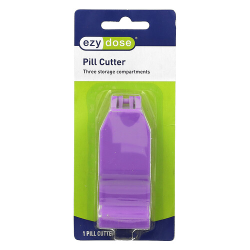 Ezy Dose, Pillenzerkleinerer, mit drei Aufbewahrungsfächern, lila, 1 Stück