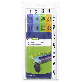 Ezy Dose, Semanal 4 veces por día con pop-out Medtime Planner, 1 unidad