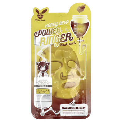 Elizavecca Honey Deep Power Ringer Beauty Mask Pack 1 Sheet 078 fl oz 23 ml