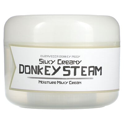 

Elizavecca, Donkey Piggy, Silky Creamy Donkey Steam, Moisture Milky Cream, 3.53 oz (100 g)