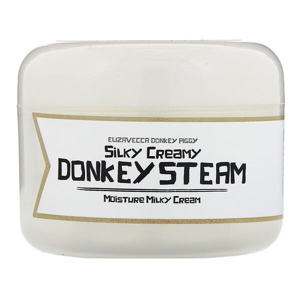 Elizavecca, Donkey Piggy, Silky Creamy Donkey Steam, Moisture Milky Cream, 3.53 oz (100 g)