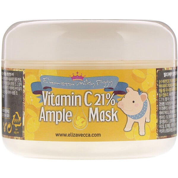Milky Piggy, Vitamin C 21% Ample Beauty Mask, 3.53 oz (100 g)