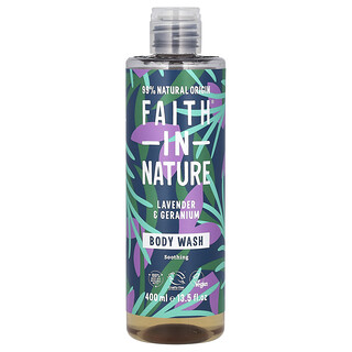 Faith in Nature, Sprchový gel, levandule a geranium , 13,5 fl oz (400 ml)