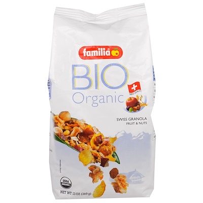Familia Bio Organic, Швейцарская Гранола, Фрукты и орехи, 13 унций (369 г)