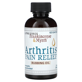 Frankincense & Myrrh, Olio da sfregamento per alleviare il dolore da artrite, 59 ml