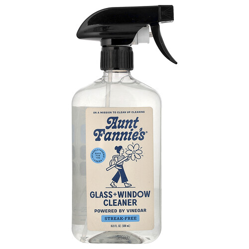 Aunt Fannie's Glass + Window Cleaner, 16.9 fl oz (500 ml)