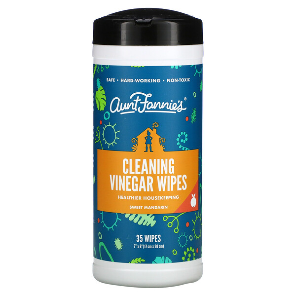 Cleaning Vinegar Wipes, Sweet Mandarin, 35 Wipes