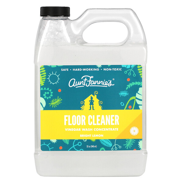 地板清洁剂，醋洗浓缩液，鲜柠檬香，32 盎司（946 毫升）