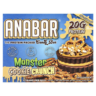 The Anabar, The Protein- Packed Candy Bar®, Sucette croustillante, 12 barres, 68 g pièce